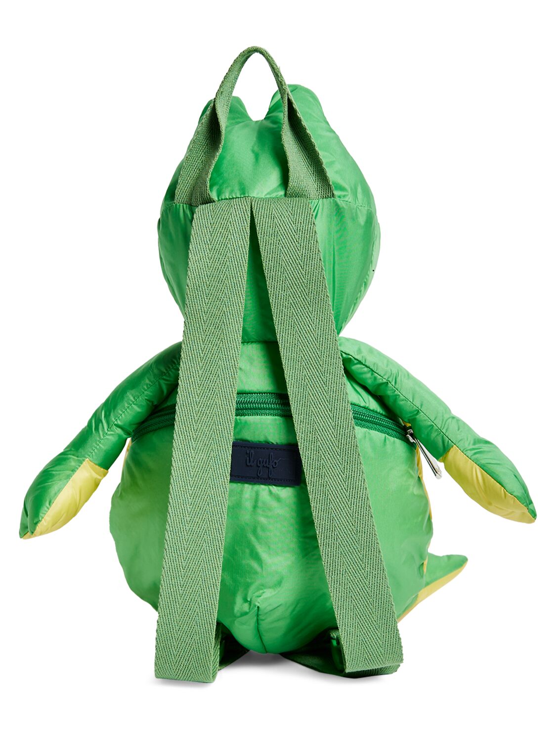 Shop Il Gufo Nylon Frog Backpack In Lime Green