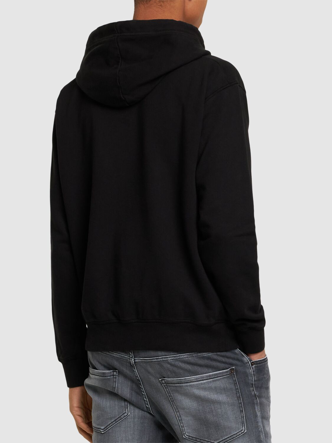Shop Dsquared2 Logo Cool Fit Cotton Hoodie In Schwarz