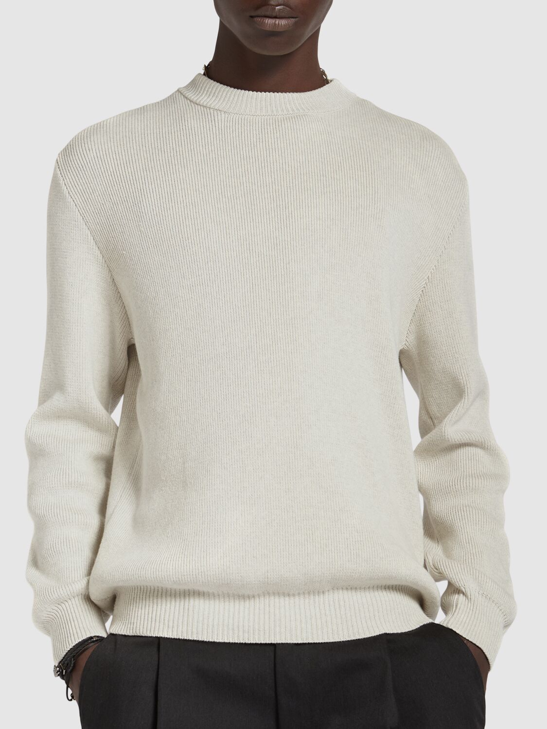 Shop Golden Goose Journey Cotton Crewneck Sweater In Panama