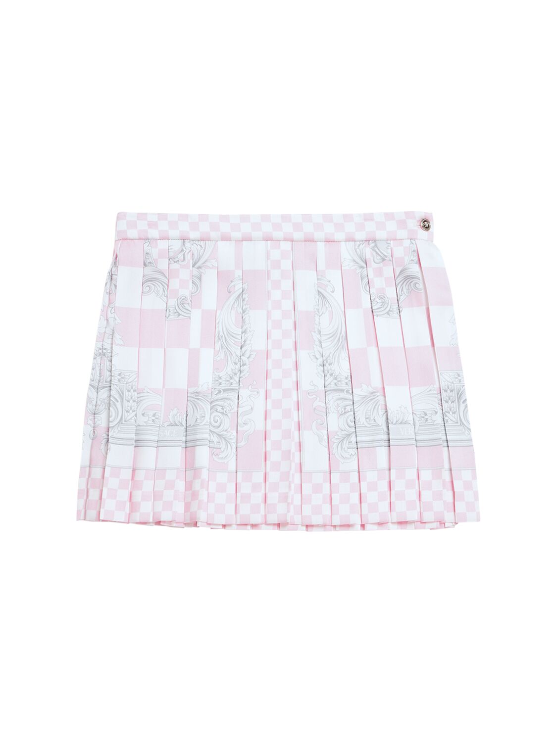 Versace Kids' Printed Cotton Twill Skirt In Multicolor
