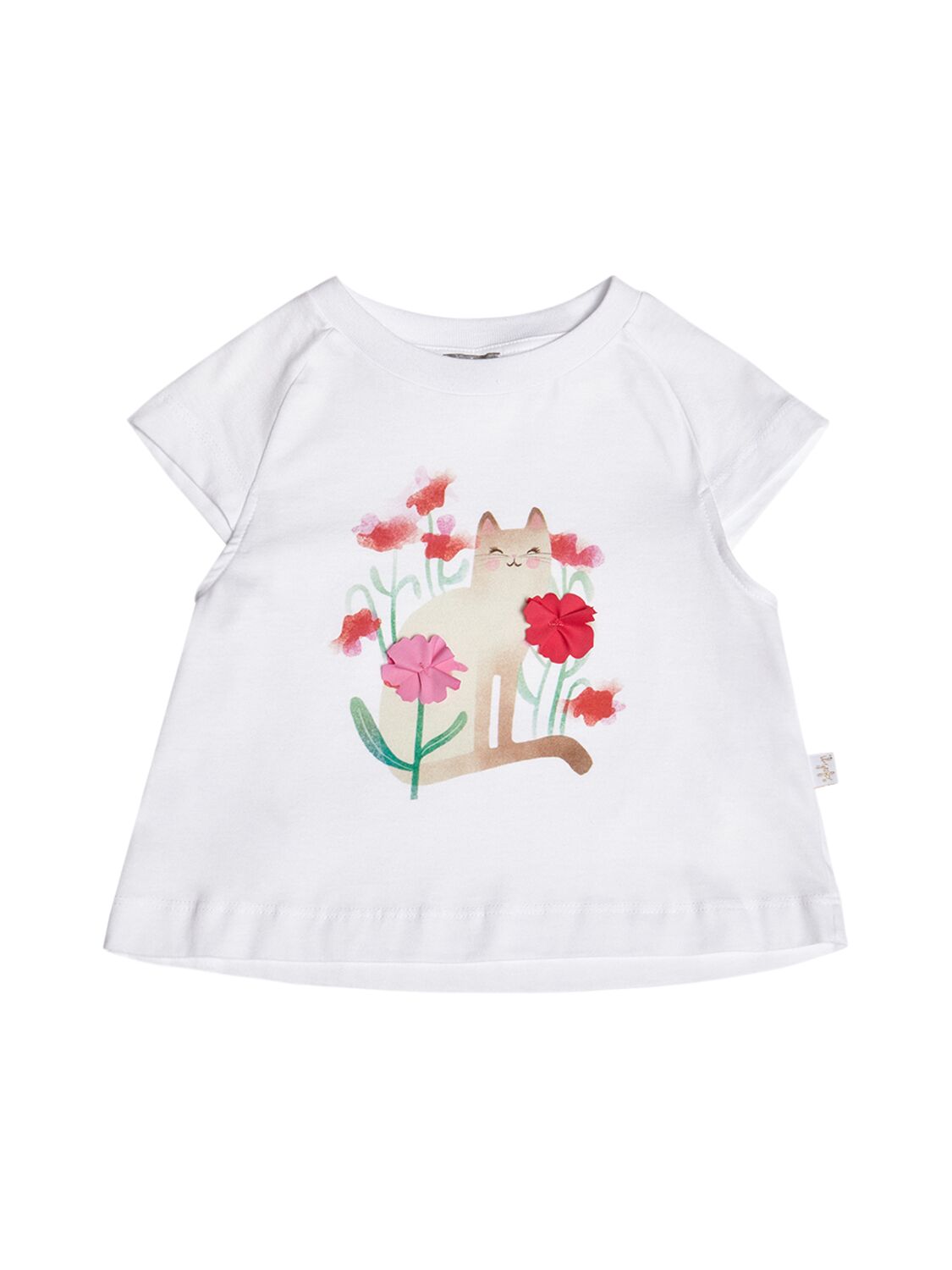 Il Gufo Kids' Embellished Cotton Jersey T-shirt In White