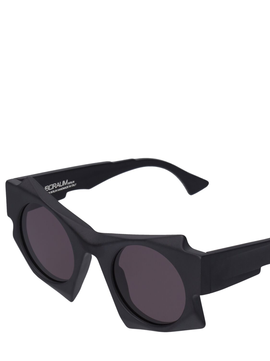 Shop Kuboraum Berlin U5 Squared Acetate Sunglasses In Black