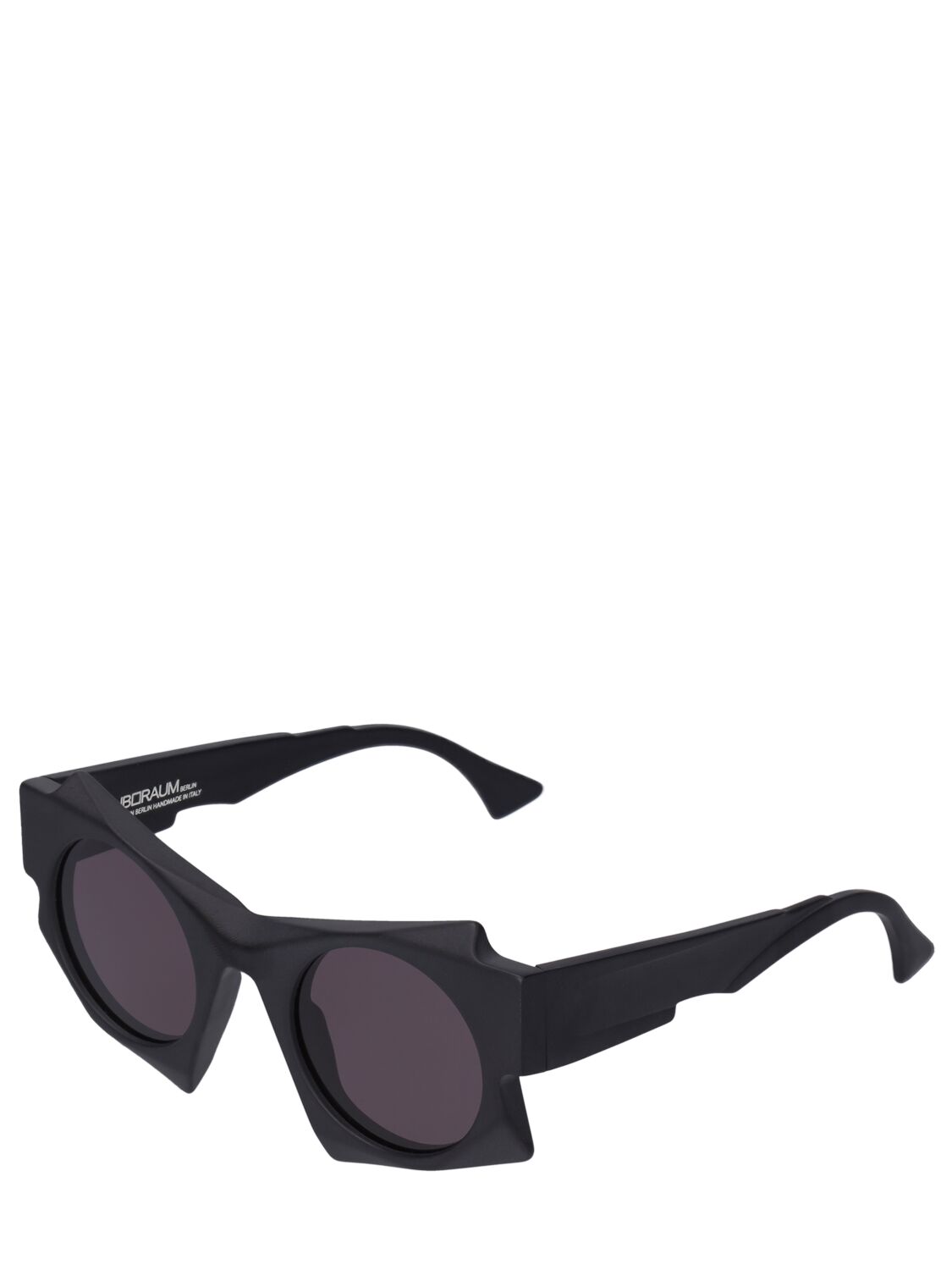 Shop Kuboraum Berlin U5 Squared Acetate Sunglasses In Black