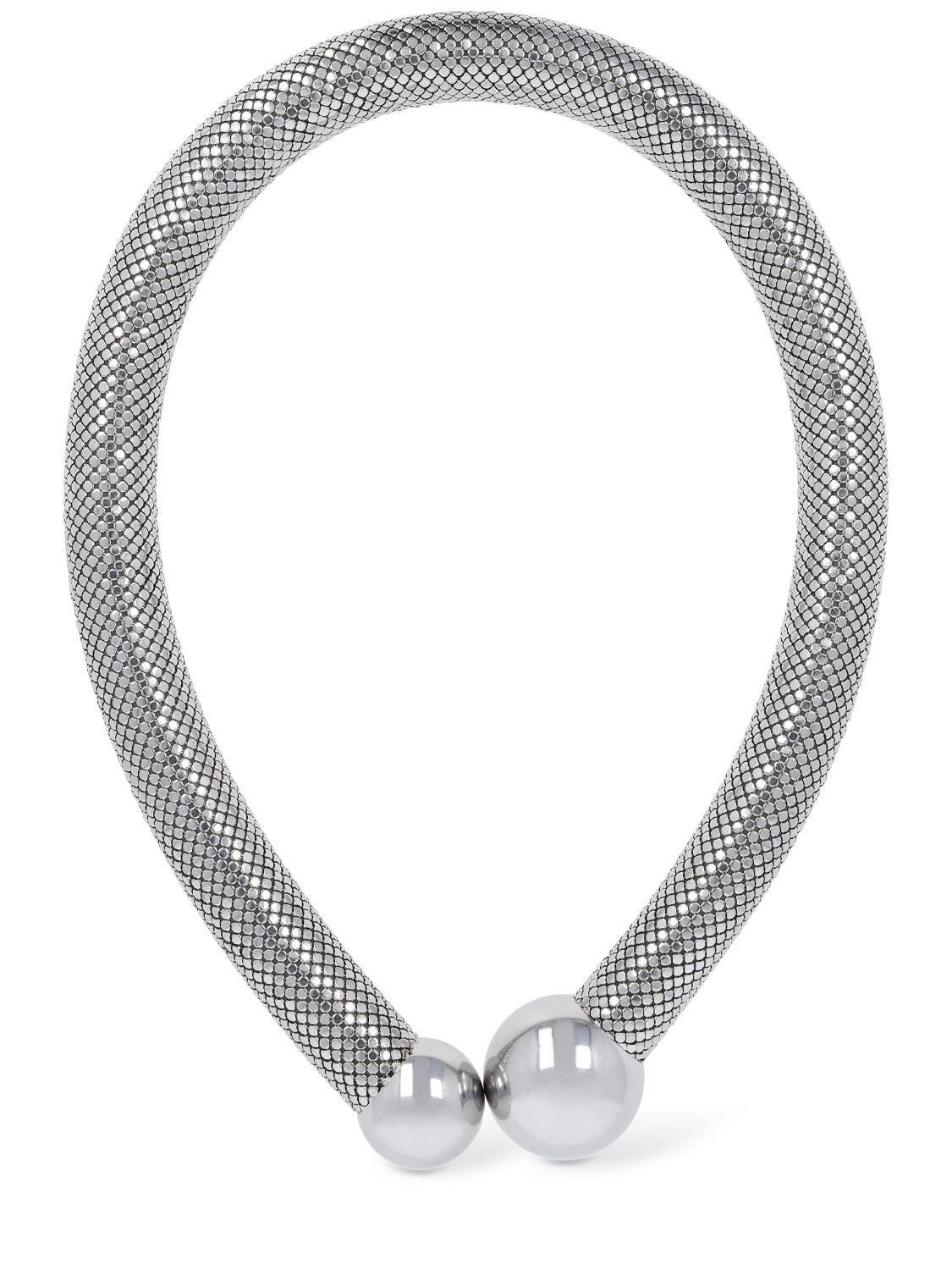 Rabanne Pixel Collier Necklace In Silver