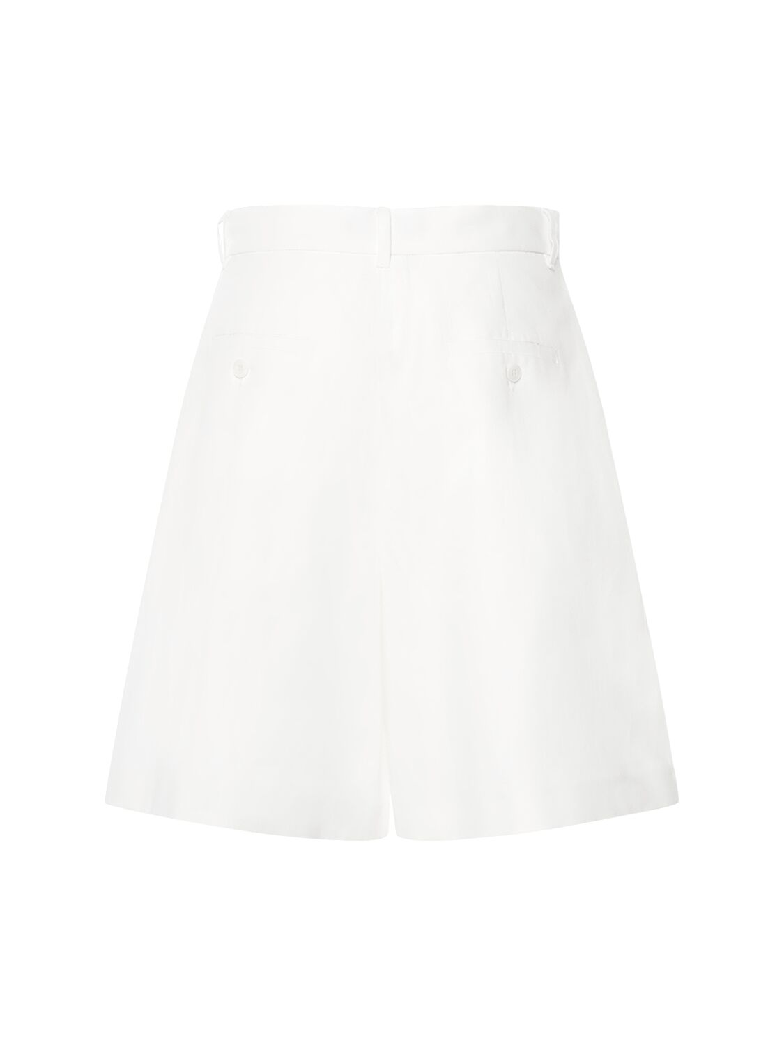 Weekend Max Mara "ecuba Bermuda In Linen And Cotton In 아이보리