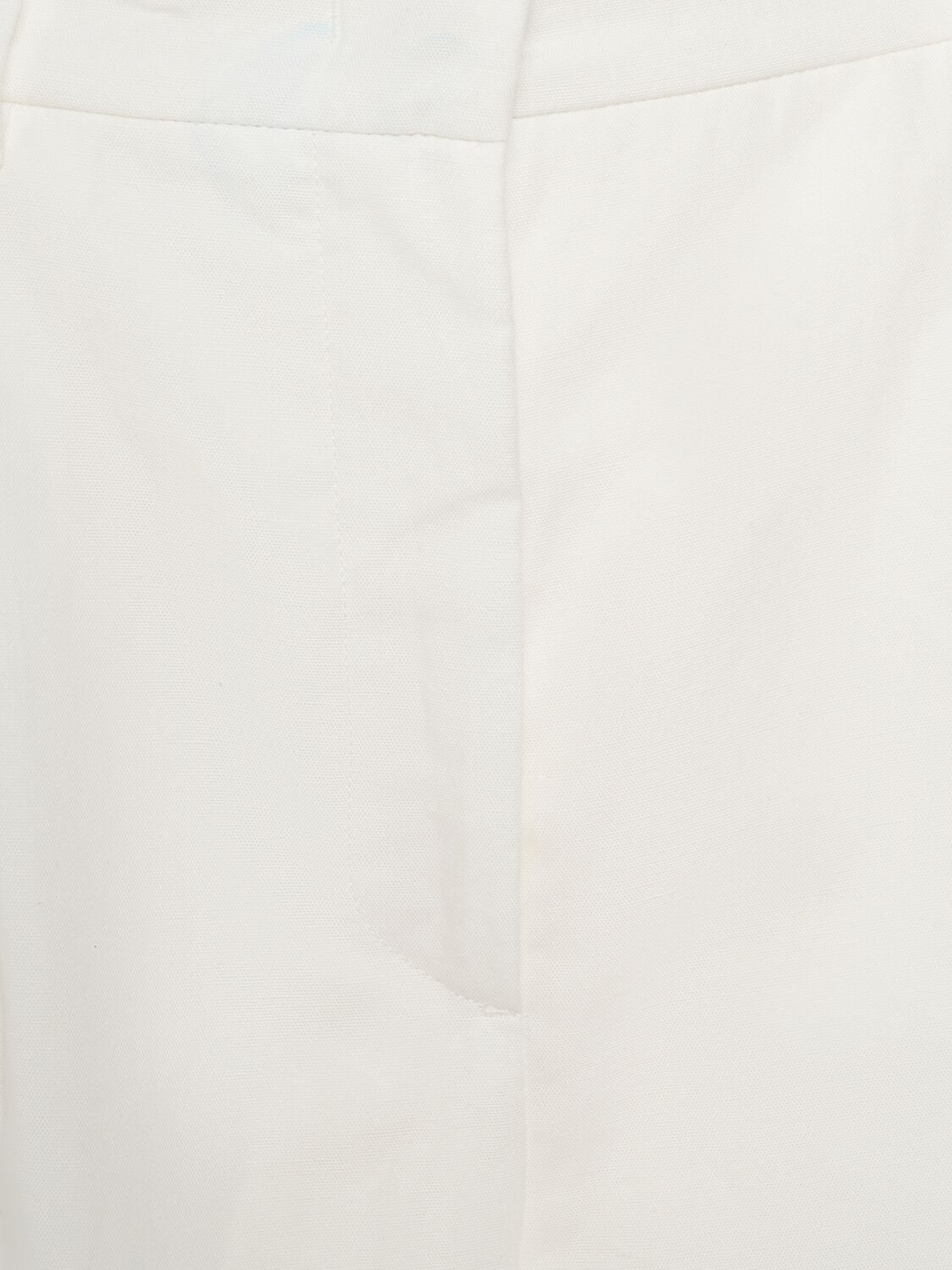 WEEKEND MAX MARA ECUBA COTTON & LINEN CANVAS SHORTS 