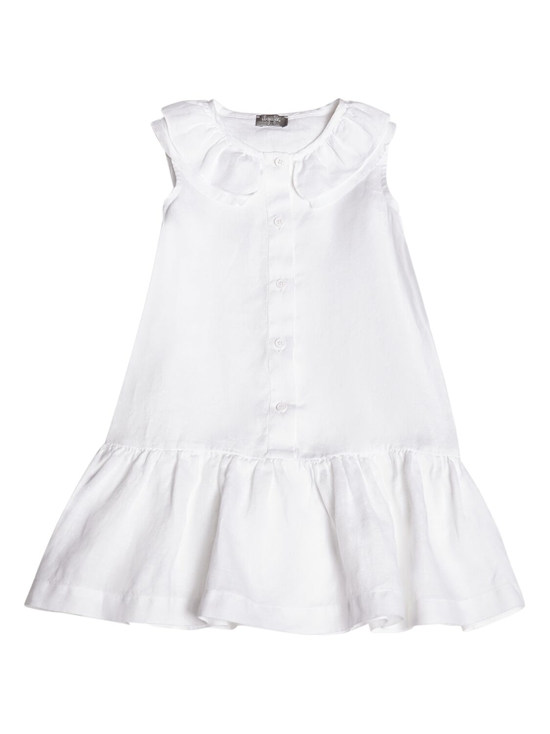Il Gufo Kids' Linen Dress In White