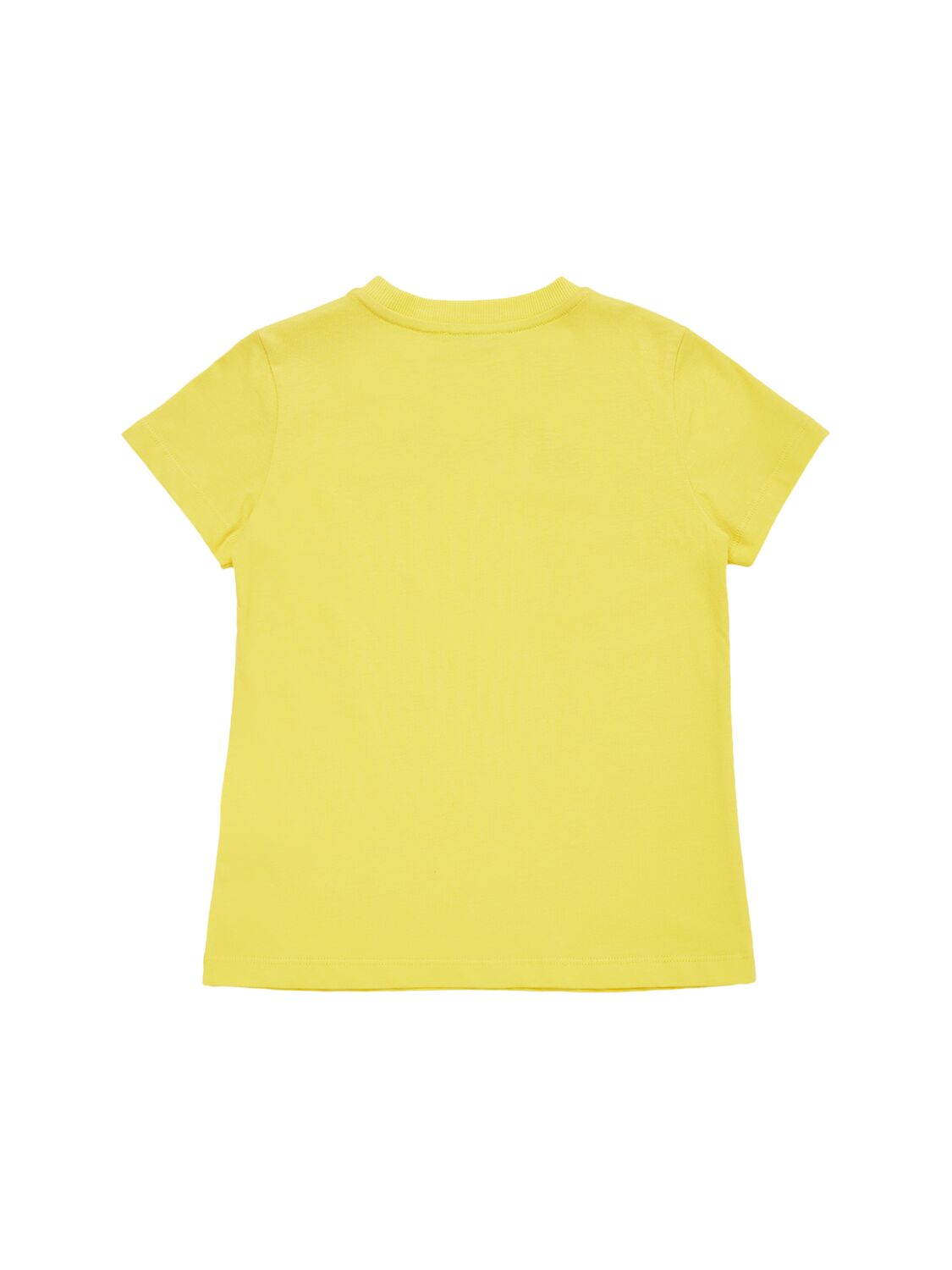 Shop Moschino Cotton Jersey T-shirt In Yellow