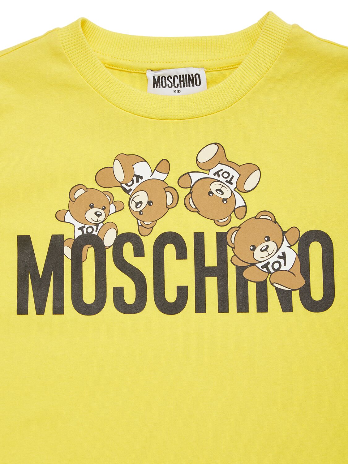 Shop Moschino Cotton Jersey T-shirt In Yellow