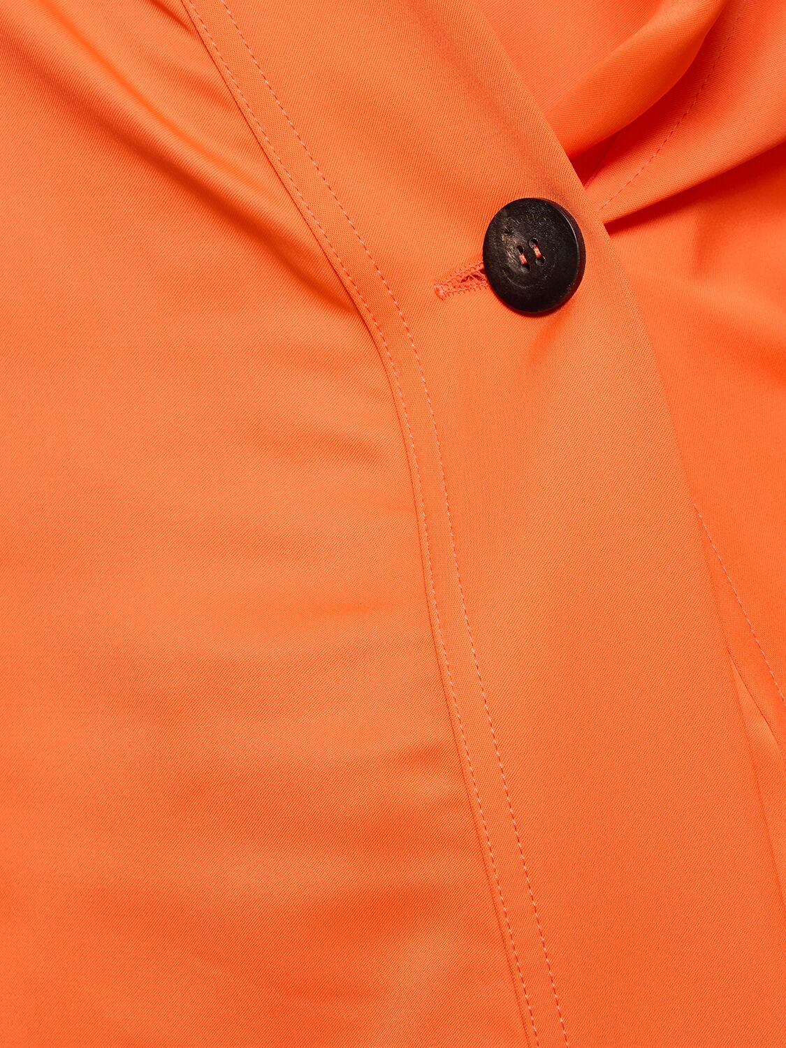 Shop Ferragamo Stretch Viscose Wrap Shirt In Orange