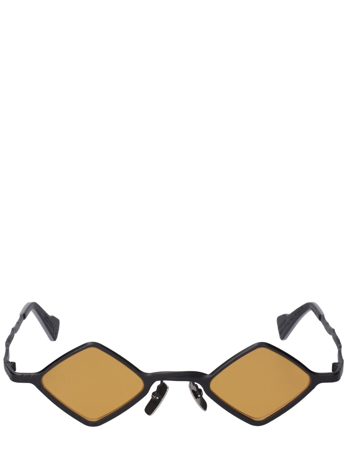 Kuboraum Berlin Z14 Squared Metal Sunglasses In Black,gold