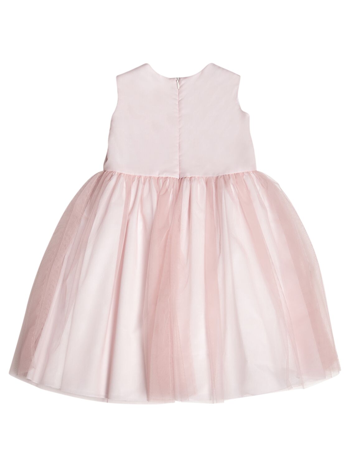 Shop Il Gufo Tulle & Cotton Poplin Party Dress In Pink