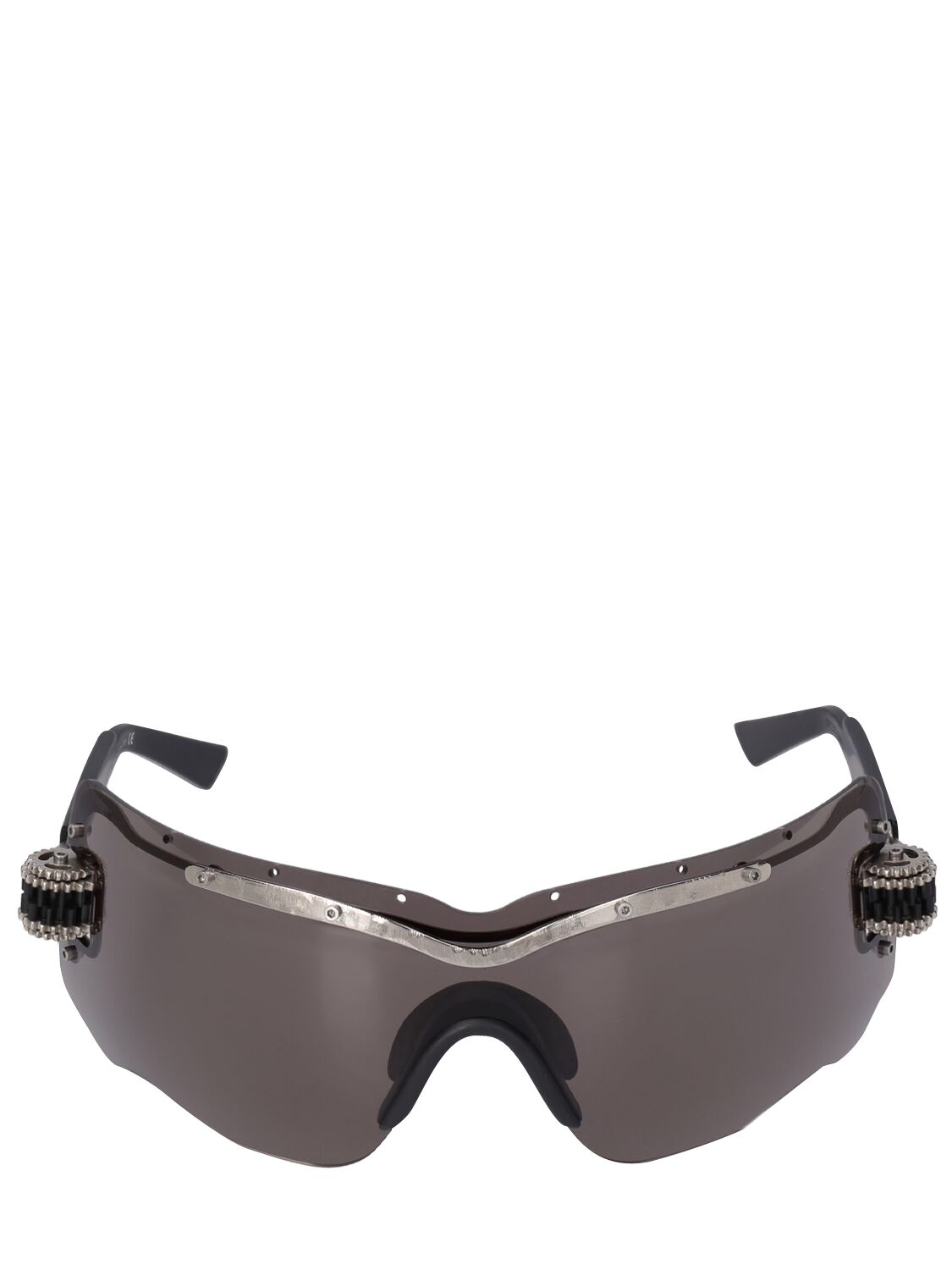 Kuboraum Berlin E15 Mask Ruthenium Sunglasses In Silver,black