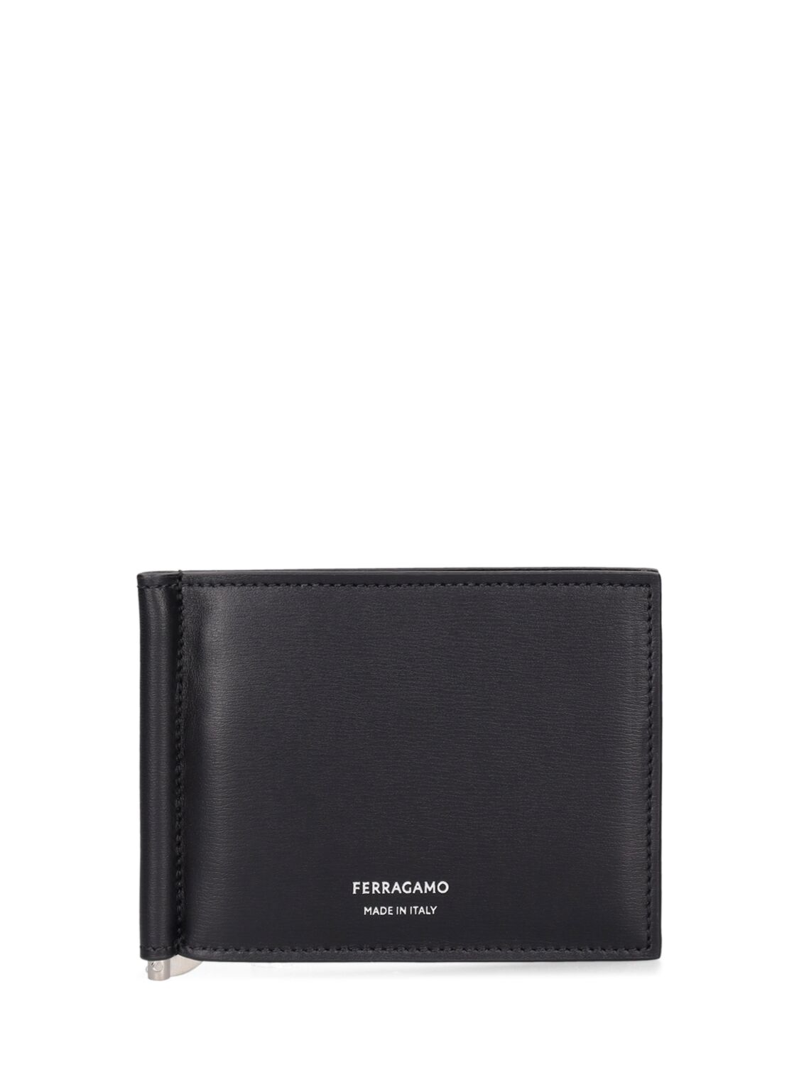 Shop Ferragamo Classic Logo Leather Card Holder In Schwarz