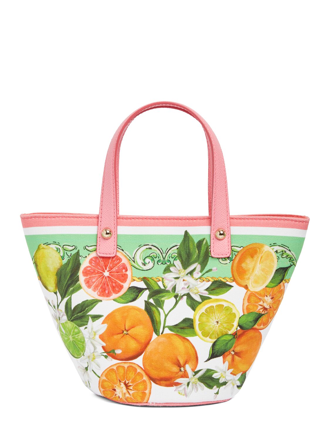 Shop Dolce & Gabbana Printed Cotton Handbag In Bunt