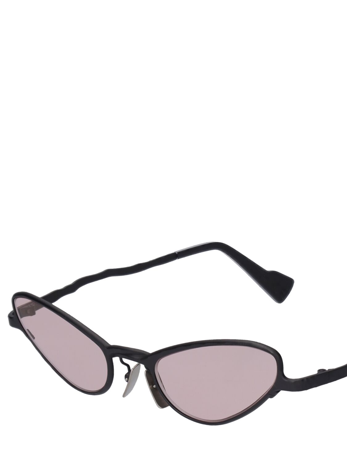 Shop Kuboraum Berlin Z22 Oval Sunglasses In Black,pink