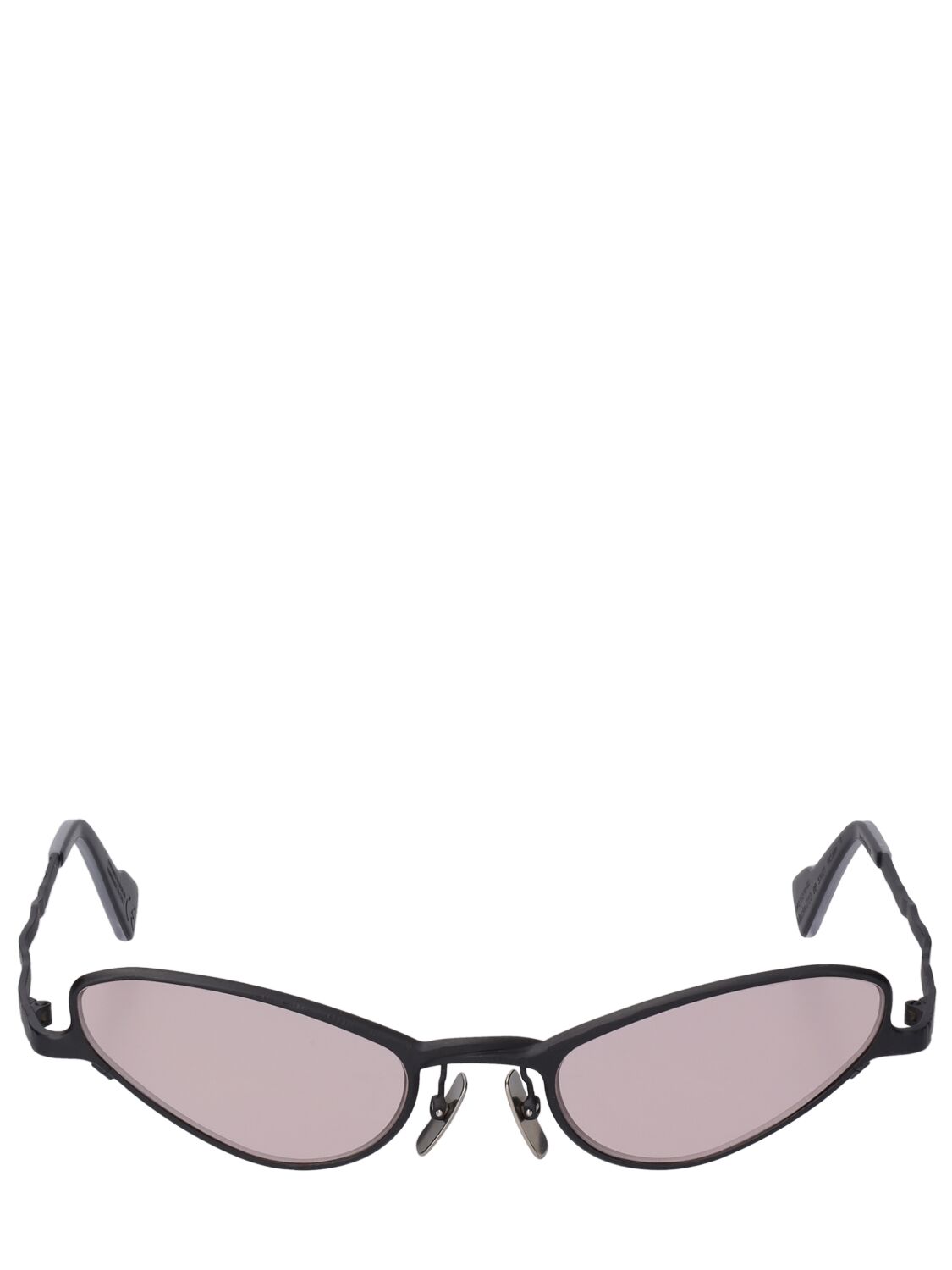 Kuboraum Berlin Z22 Oval Sunglasses In Black,pink
