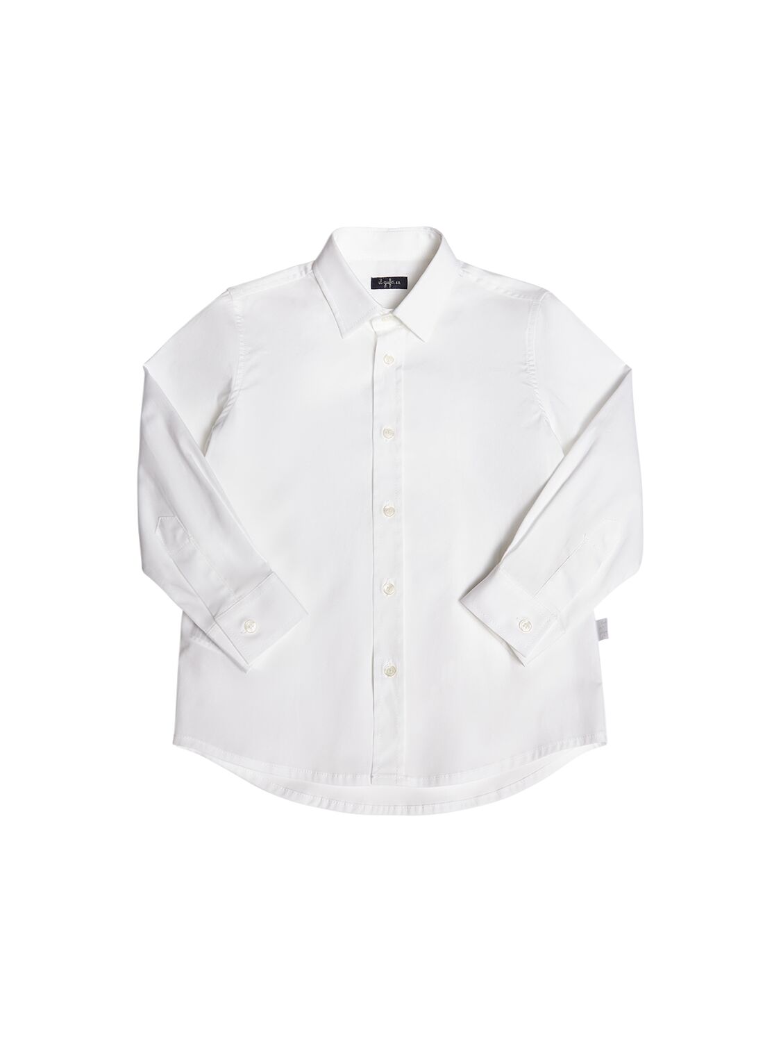 Il Gufo Kids' Mandarin Collar Shirt In White
