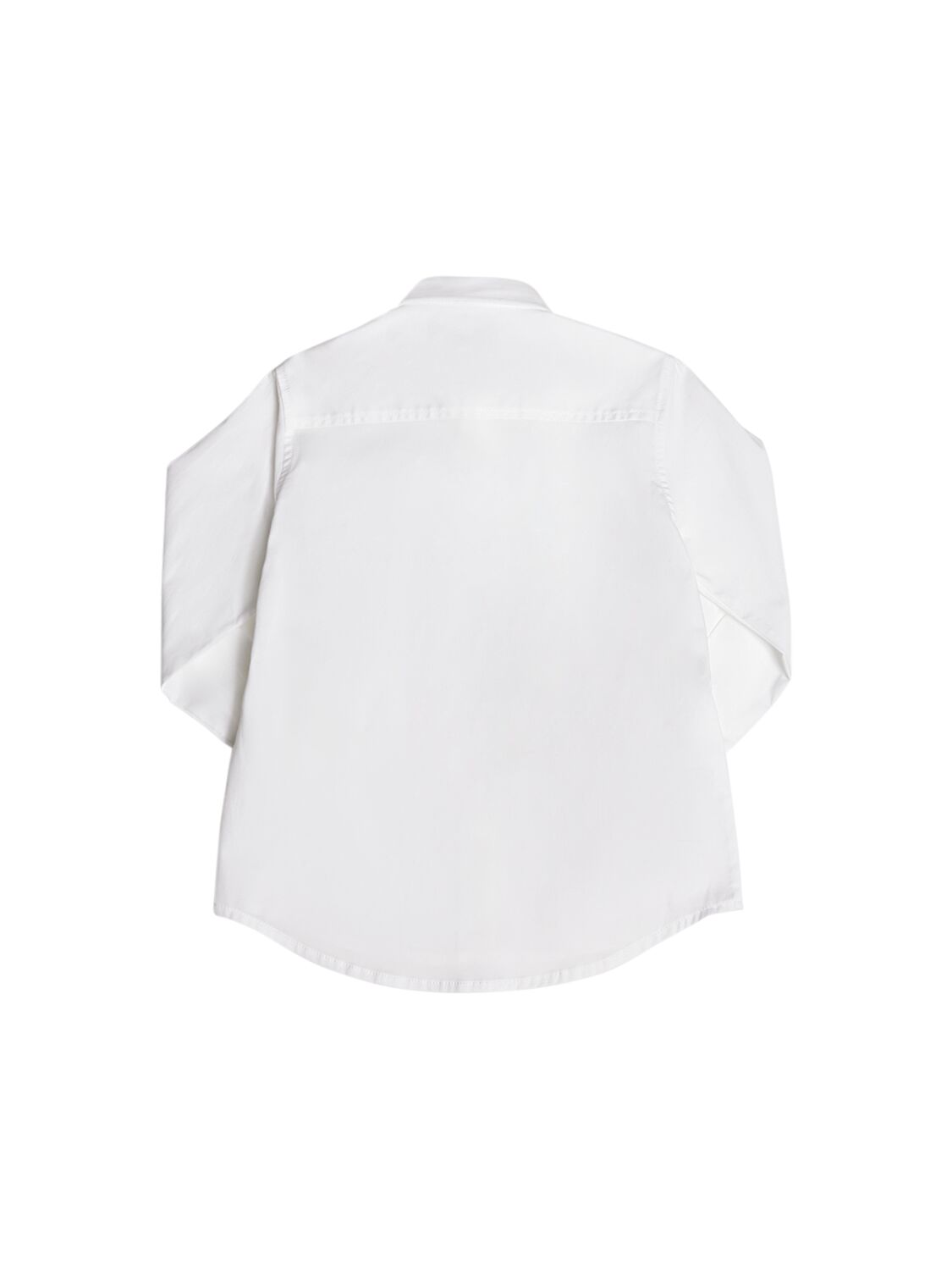 Shop Il Gufo Cotton Poplin Shirt In White
