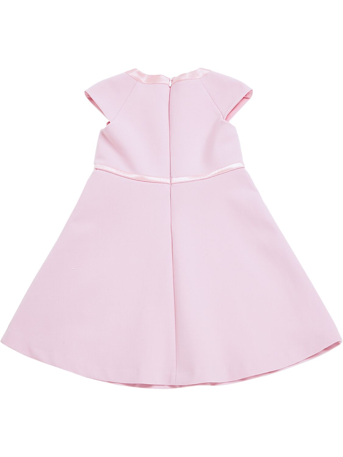 Shop Versace Double Stretch Wool Dress In Pink
