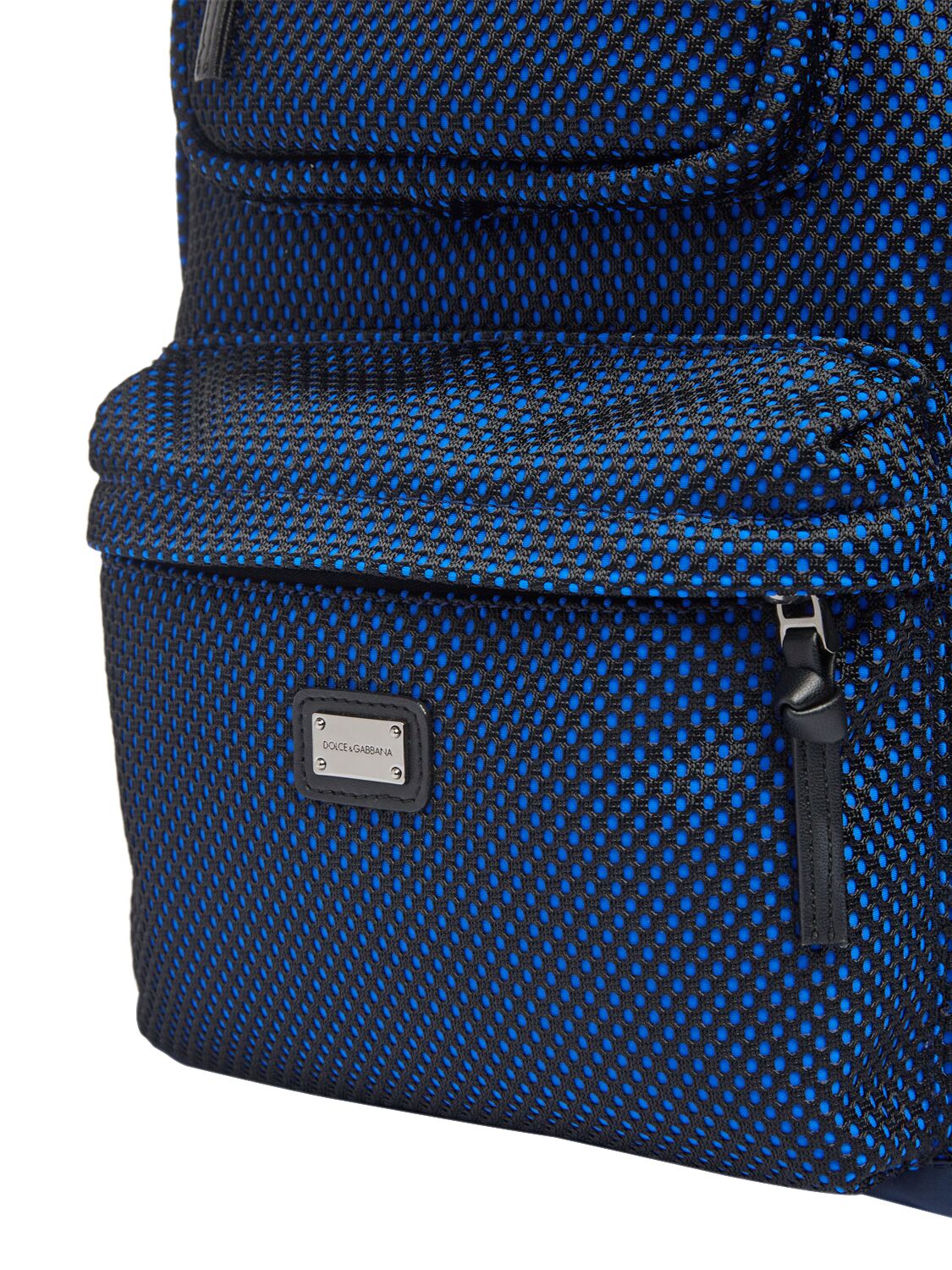 Shop Dolce & Gabbana Embroidered Logo Backpack In Blau,schwarz