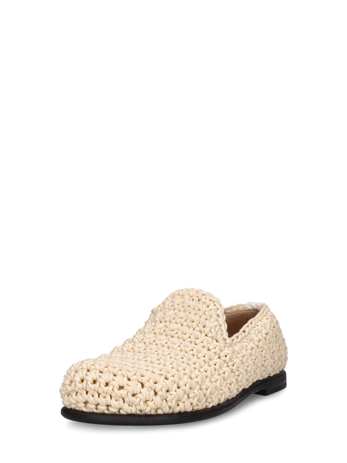 Shop Jw Anderson 10mm Crochet Loafers In Natural