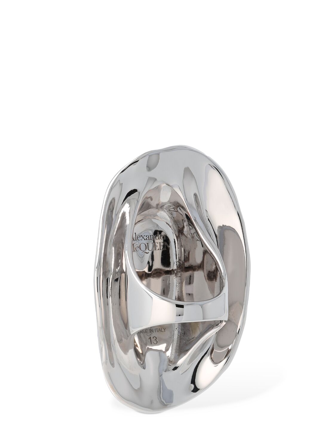 Shop Alexander Mcqueen Beam Ring In Silber