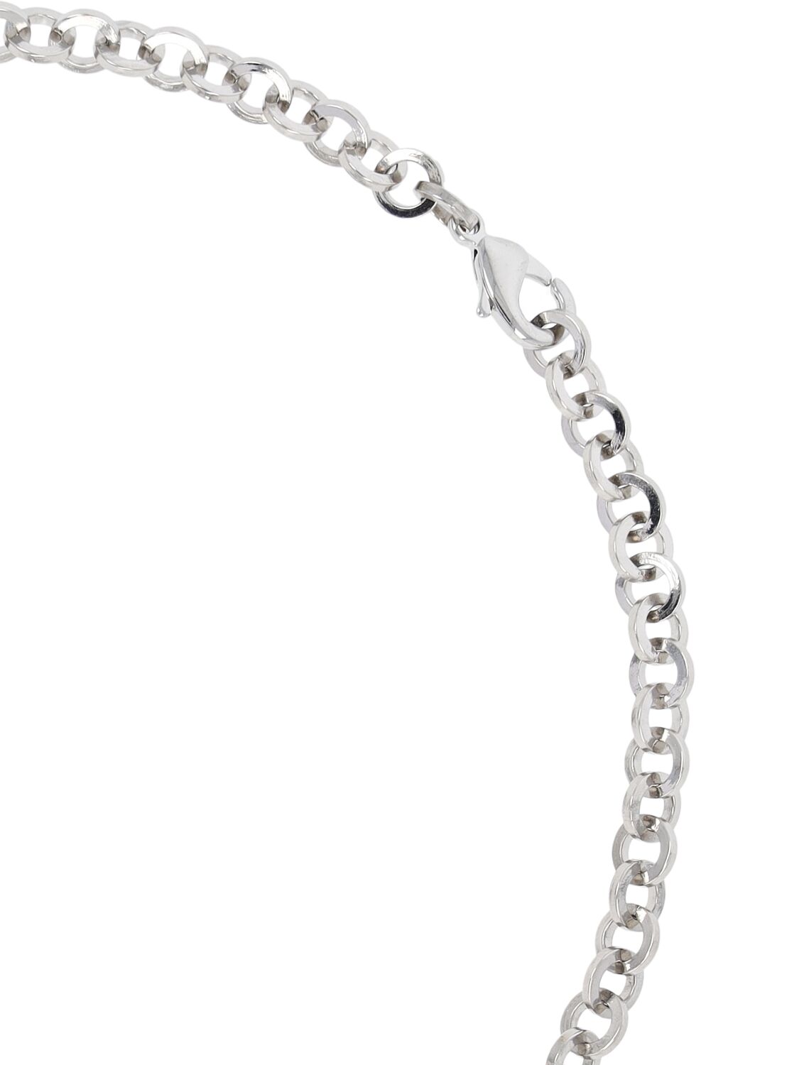 Shop Alessandra Rich Crystal Braid Collar Necklace In Silver