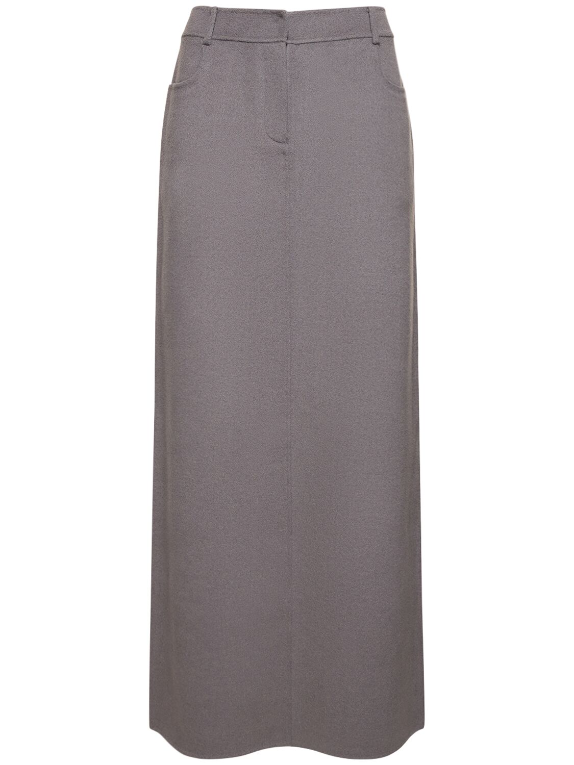 Image of Malvo Wool Long Pencil Skirt