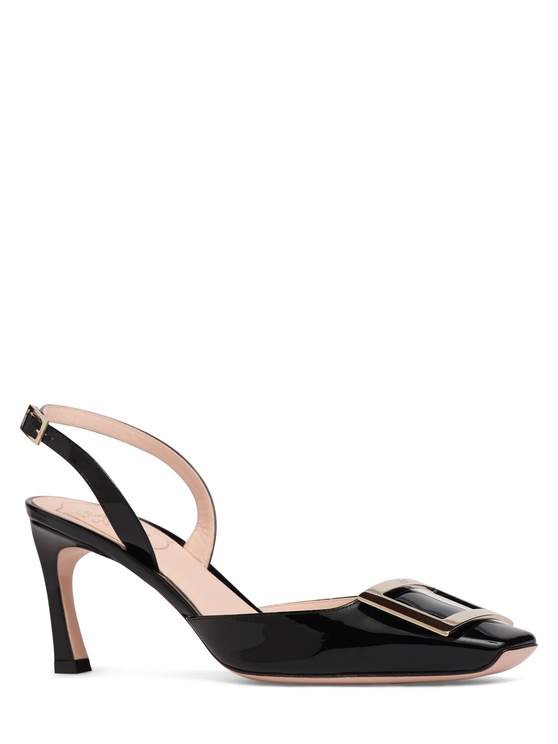 Shop Roger Vivier 70mm Trompette Patent Leather Pumps In Black