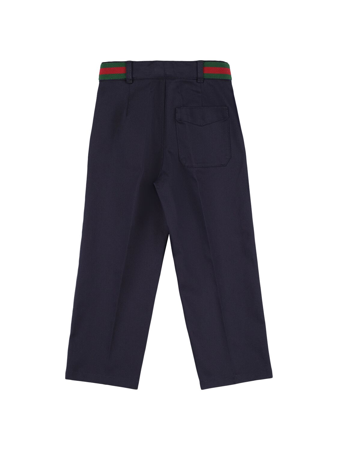 Shop Gucci Cotton Gabardine Pants In Blue Japan