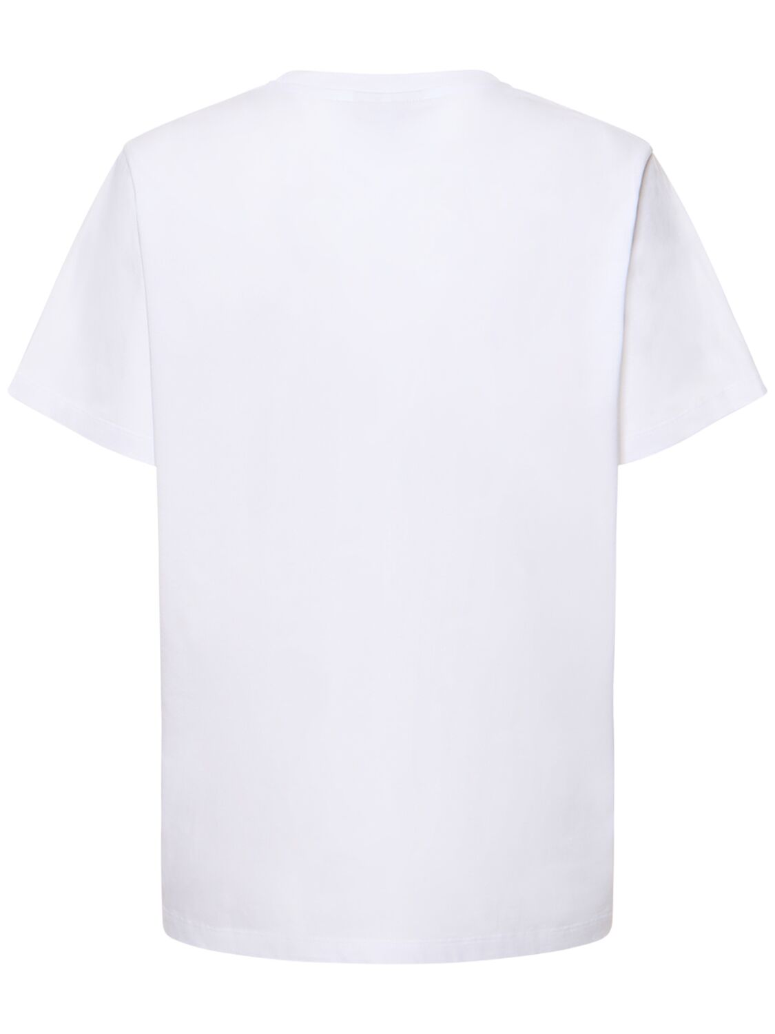 Shop Ganni Elements Print Cotton Jersey T-shirt In Bright White