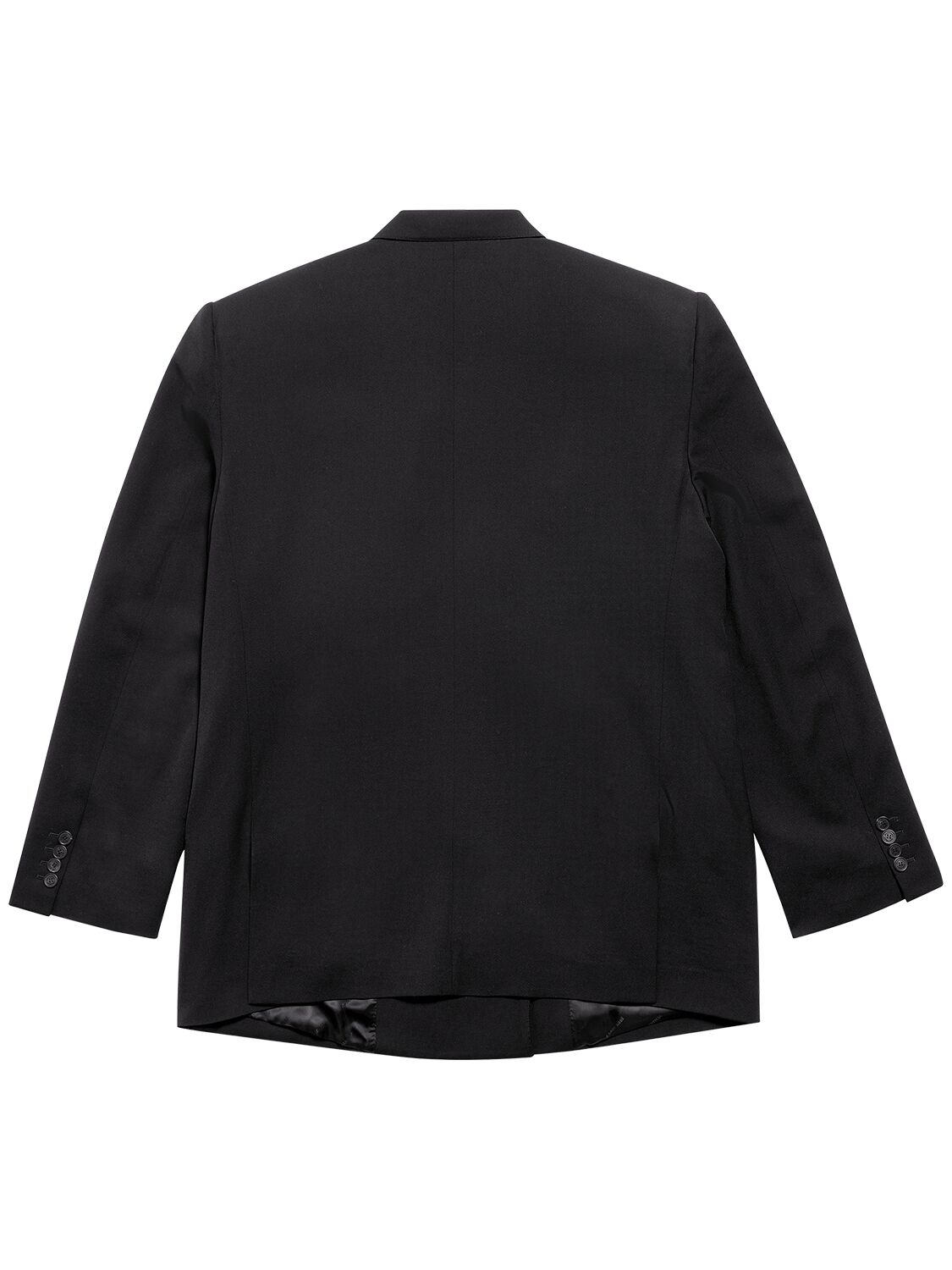 Shop Balenciaga Dry Wool Jacket In Black