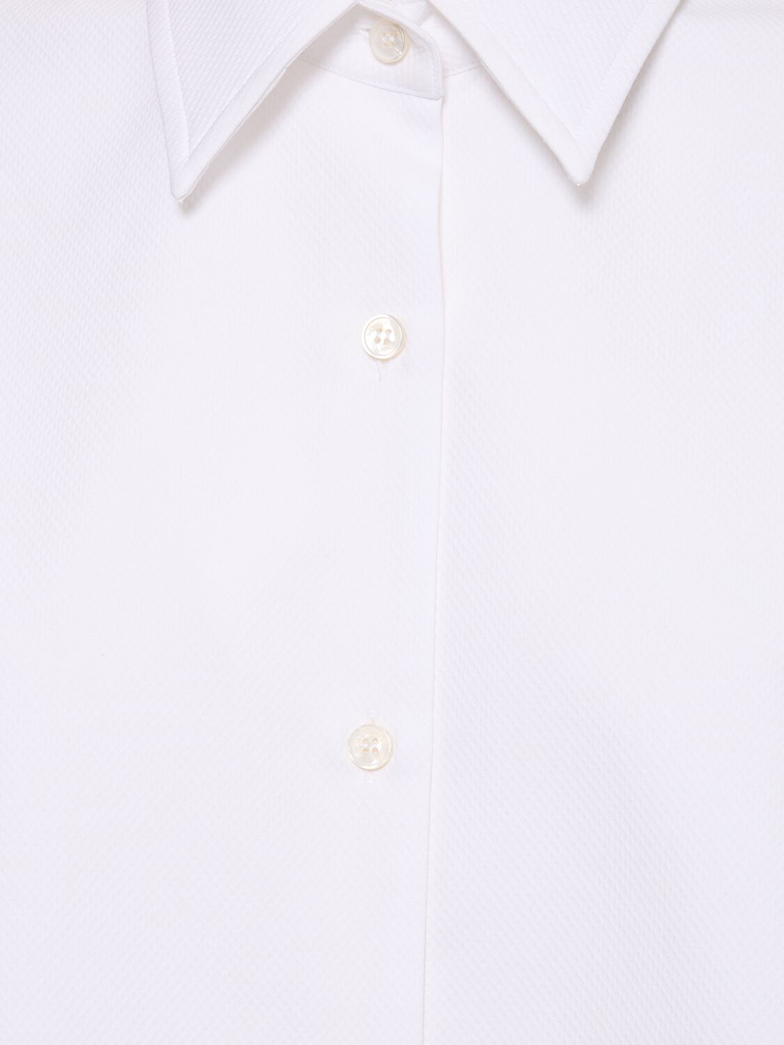 Shop Stella Mccartney Silk Chiffon Tuxedo Shirt In White