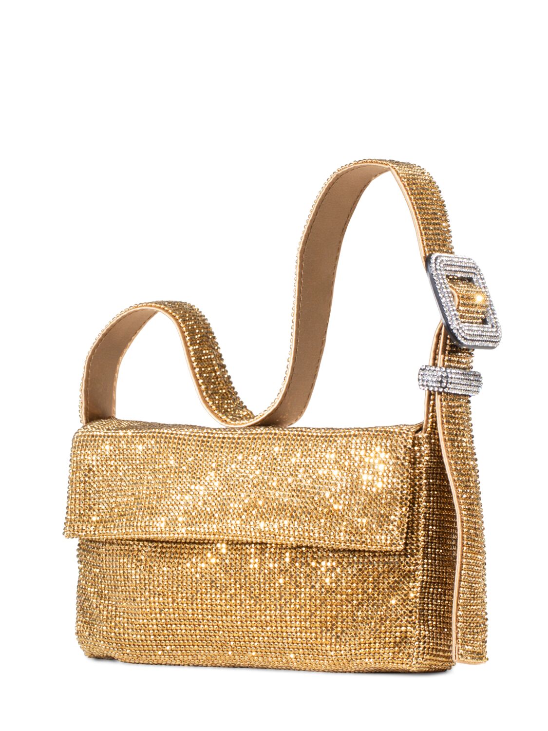 Shop Benedetta Bruzziches Vitty Mignon Mesh Shoulder Bag In Gold