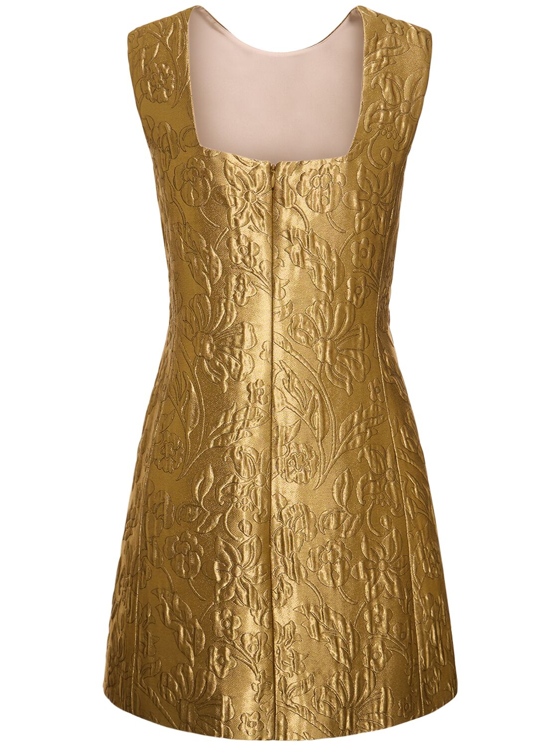 Shop Emilia Wickstead Irma Lurex Jacquard Mini Dress In 골드