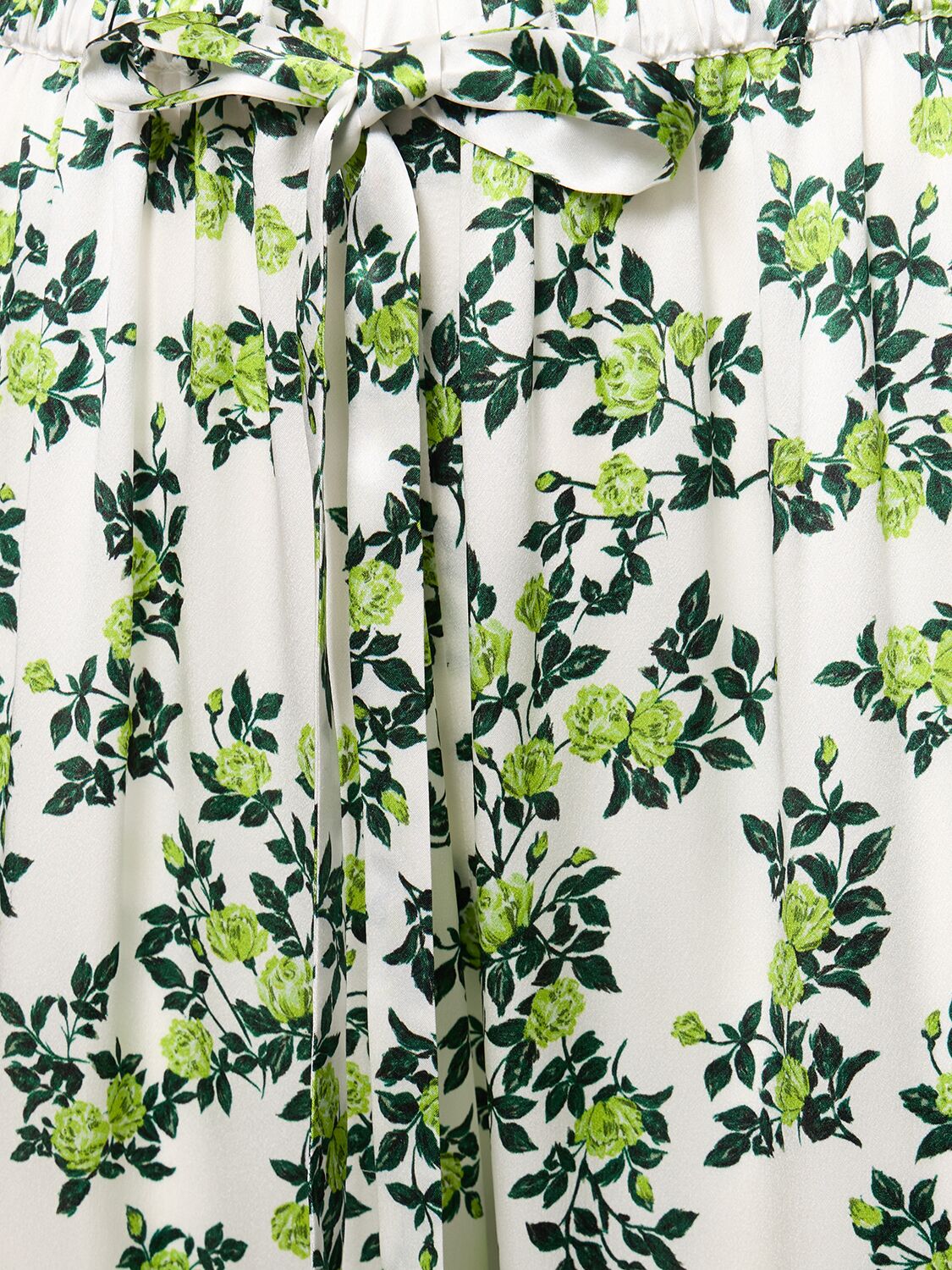Shop Emilia Wickstead Ithaca Printed Silk Pajama Pants In White,green