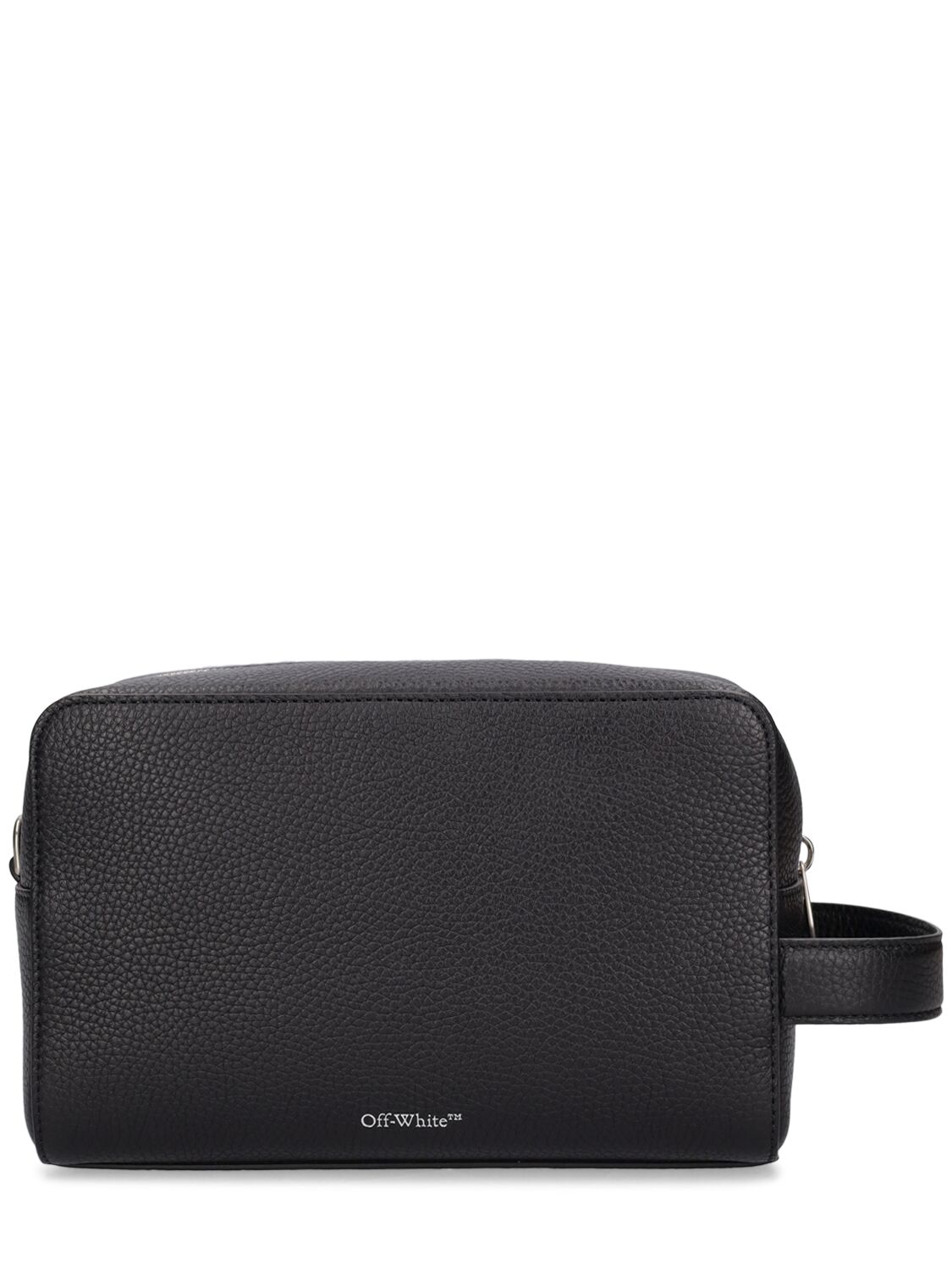 Shop Off-white 3d Diagonal Leather Pouch In Black