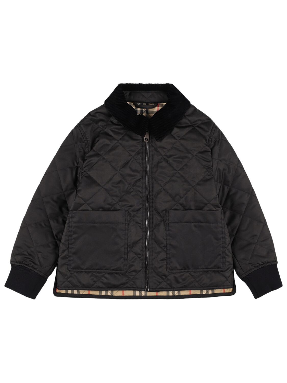 Burberry Kids' Quilted Nylon Jacket In Black