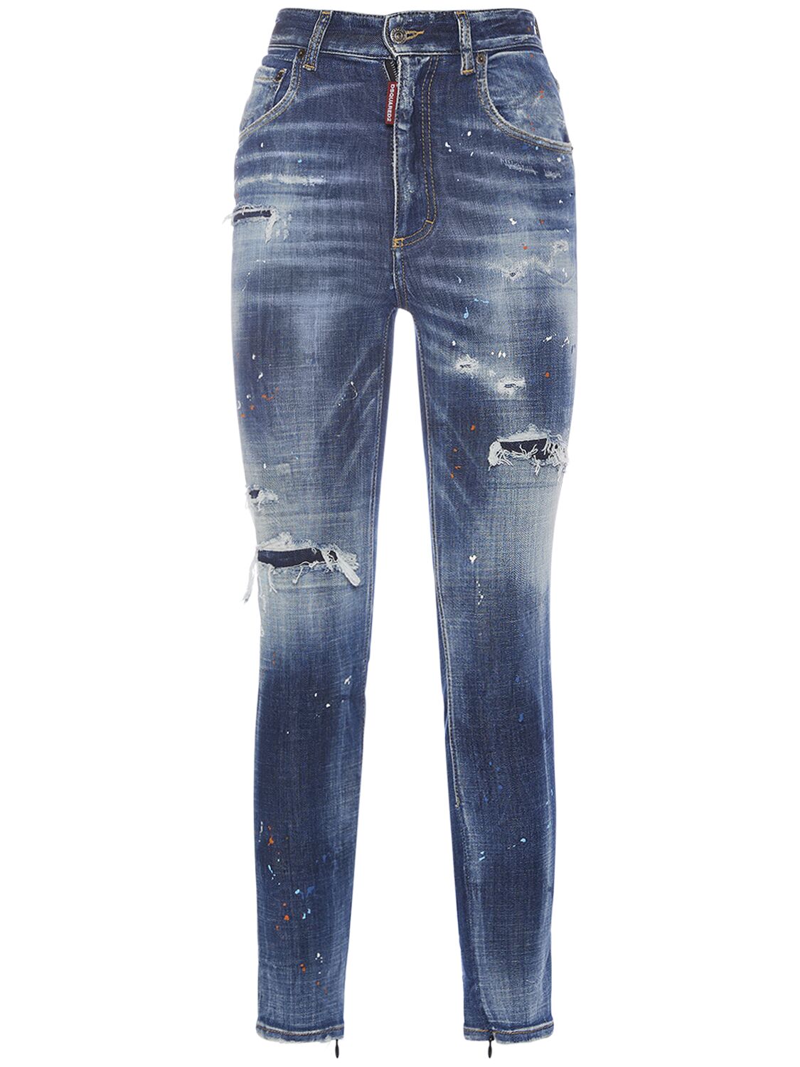 Dsquared2 Twiggy Distressed Skinny Jeans In Blue