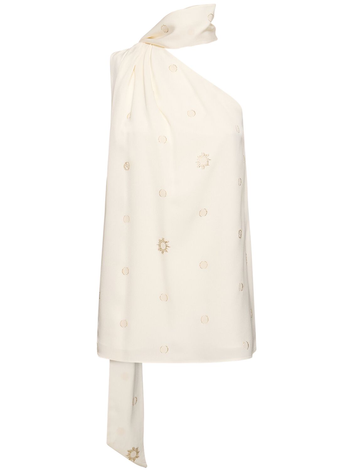 Stella Mccartney Embellished Asymmetric Sleeveless Top In White