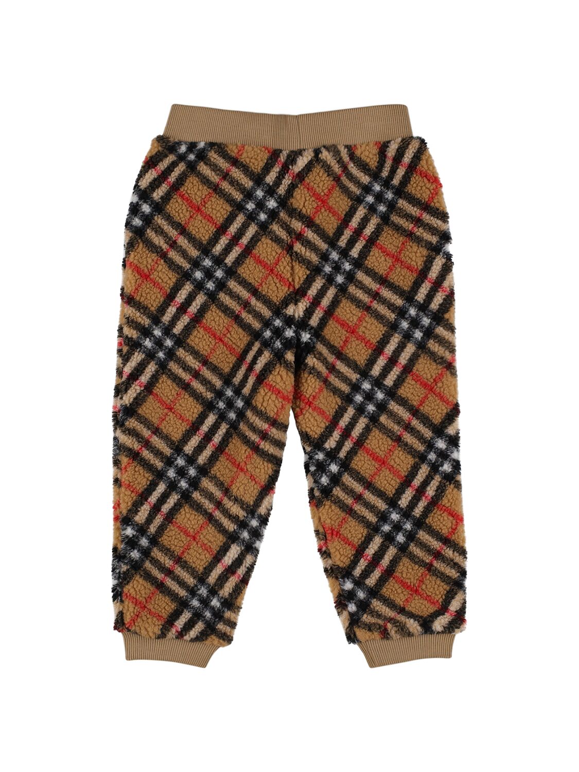 BURBERRY CHECK PRINT NYLON SWEATPANTS 