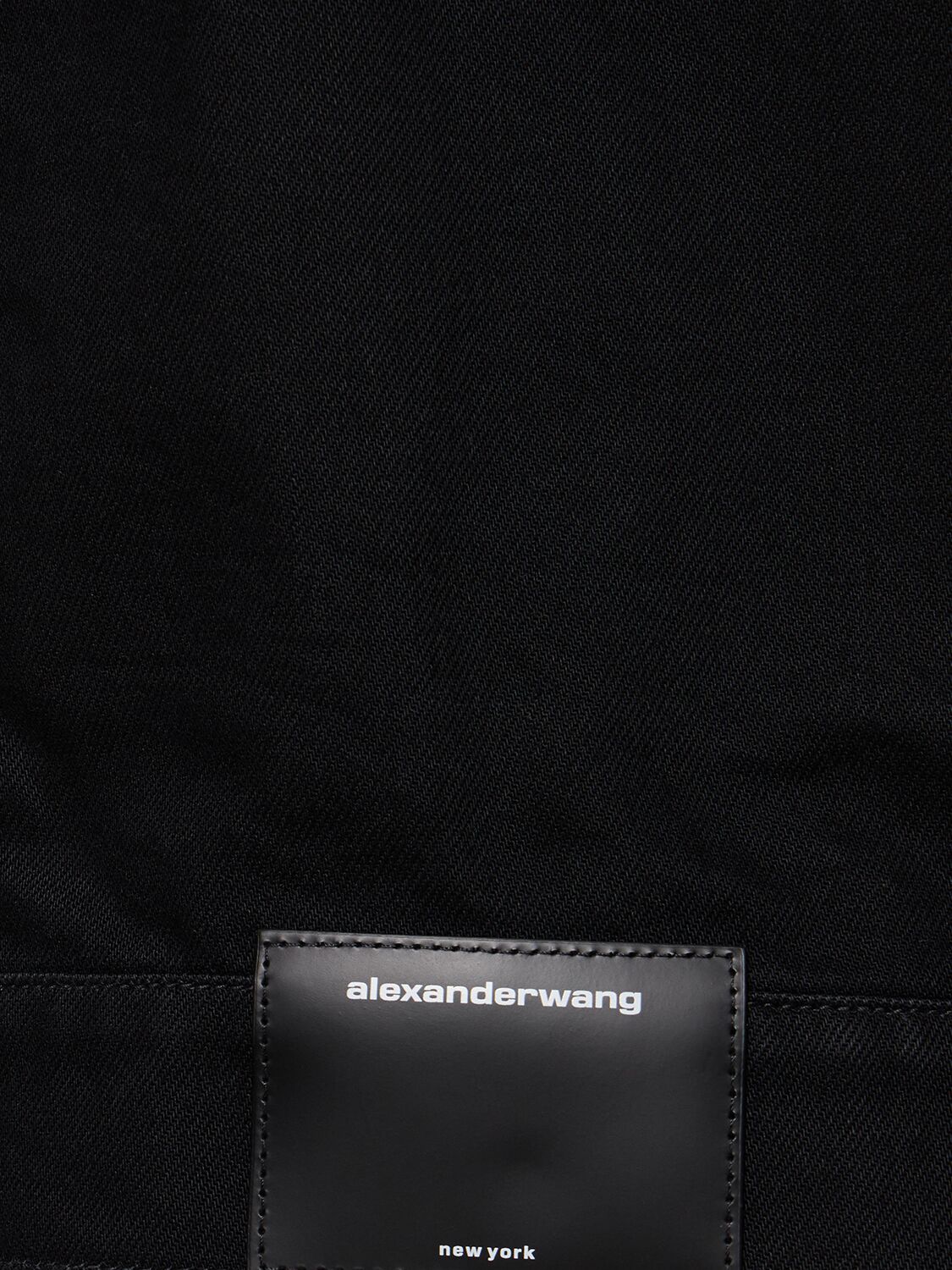 Shop Alexander Wang Embellished Cotton Straight Jacket In Black