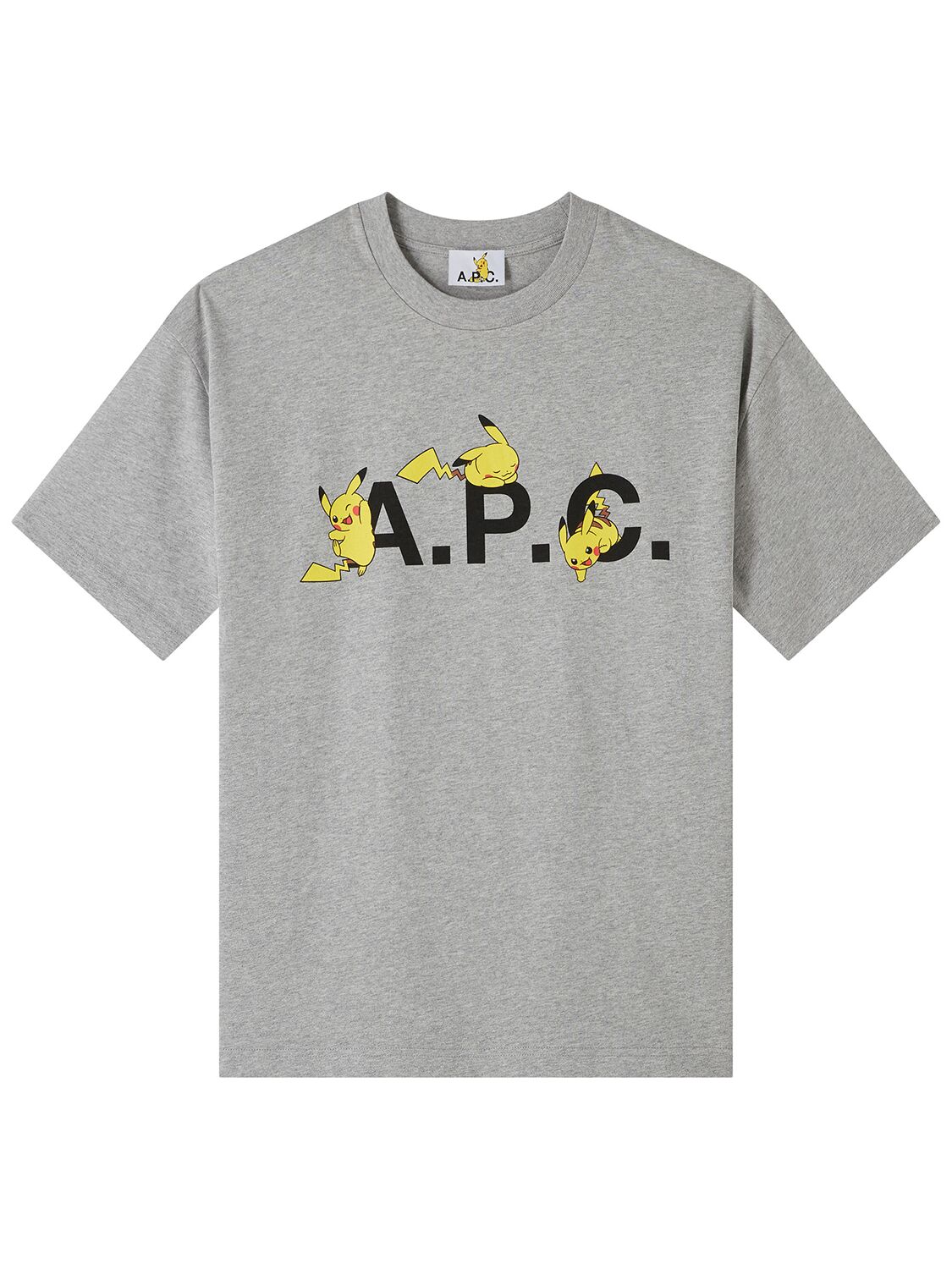 Shop Apc X Pokémon Organic Cotton T-shirt In Grey