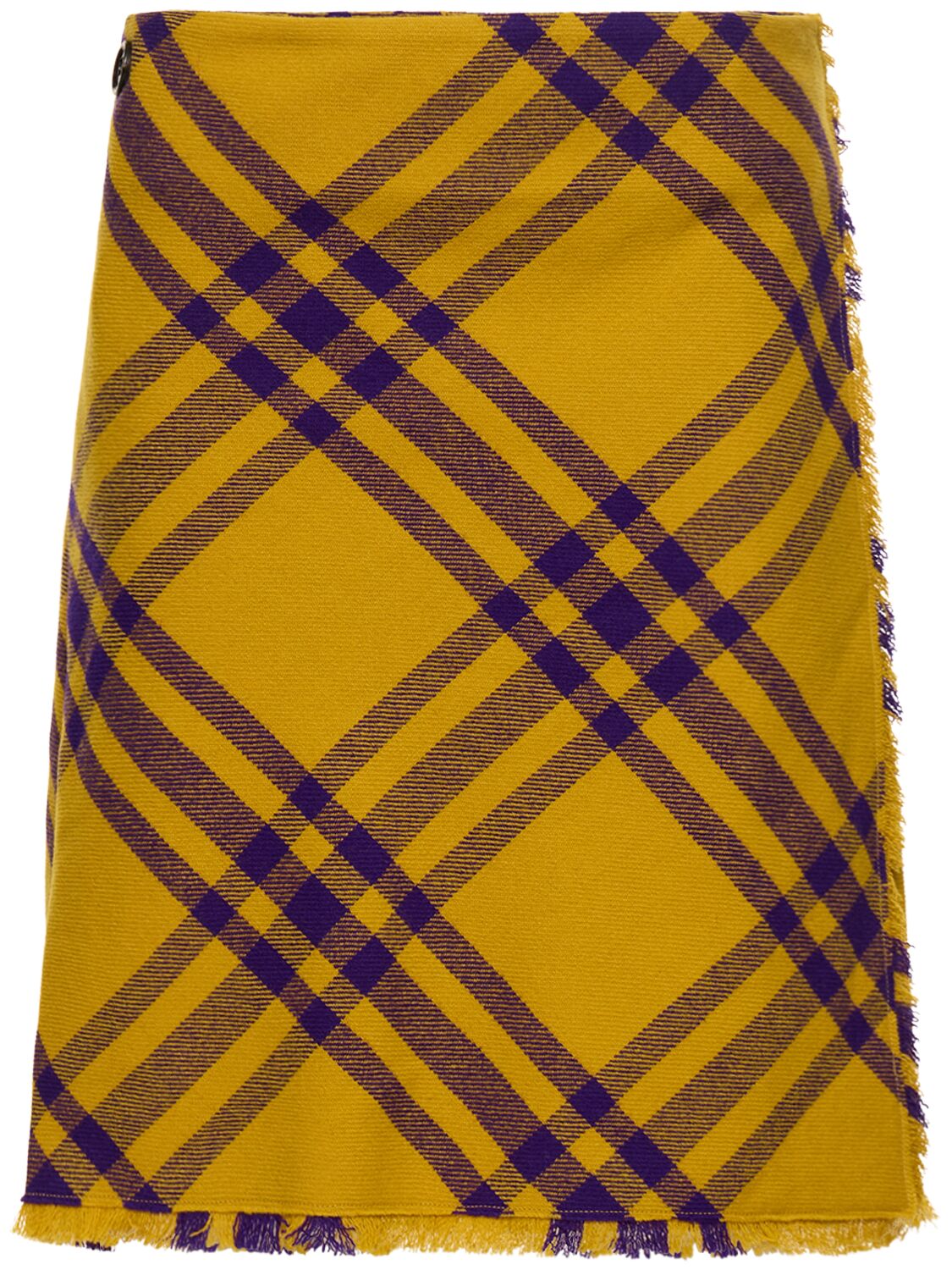 Image of Check Knit Pleated Midi Skirt