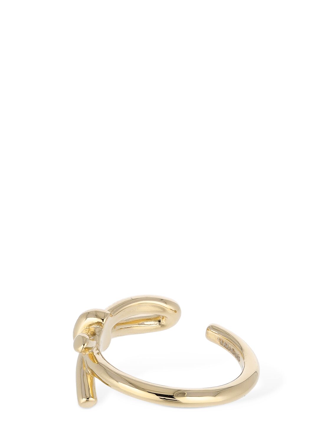 Shop Ferragamo Fioccobow Thin Ring In Gold