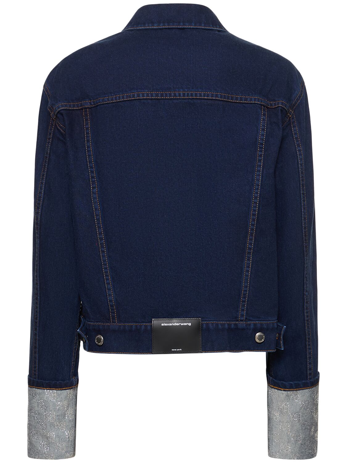 Shop Alexander Wang Embellished Straight Jacket In Blue