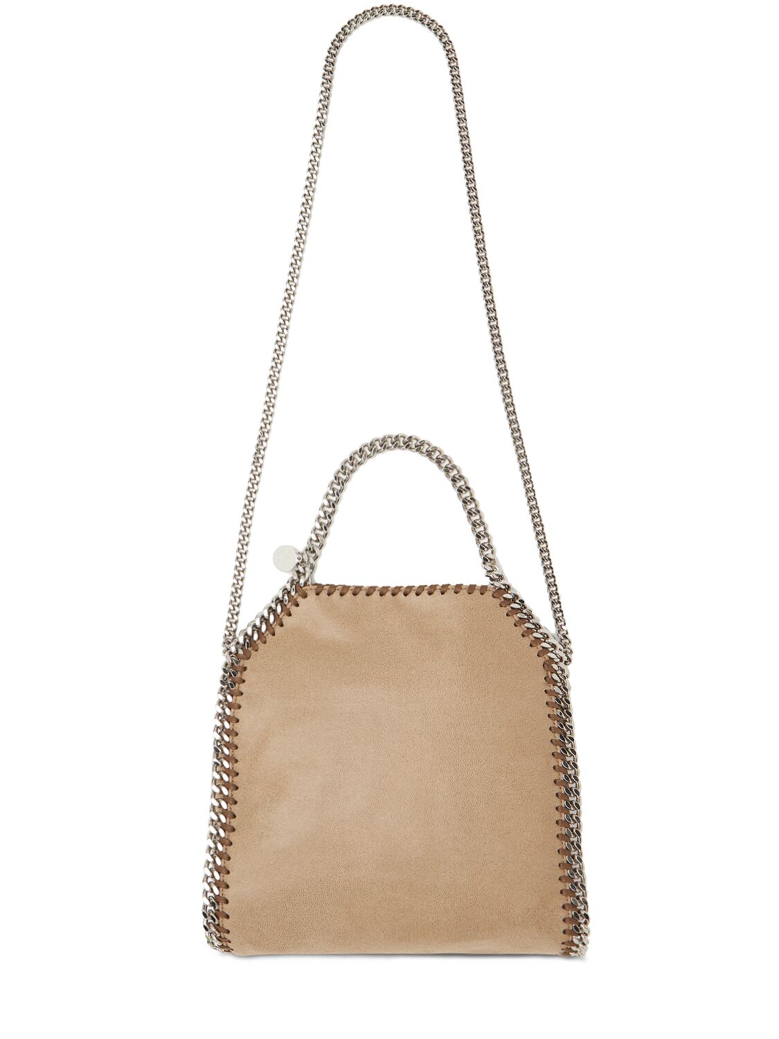 Shop Stella Mccartney Tiny Eco Shaggy Faux Leather Tote Bag In Toffee