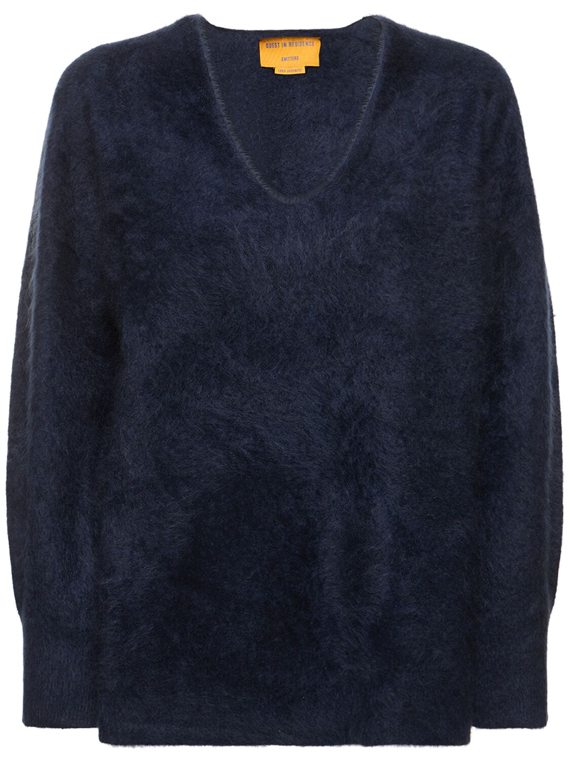 Guest In Residence Grizzly V Neck Cashmere Sweater In Blue