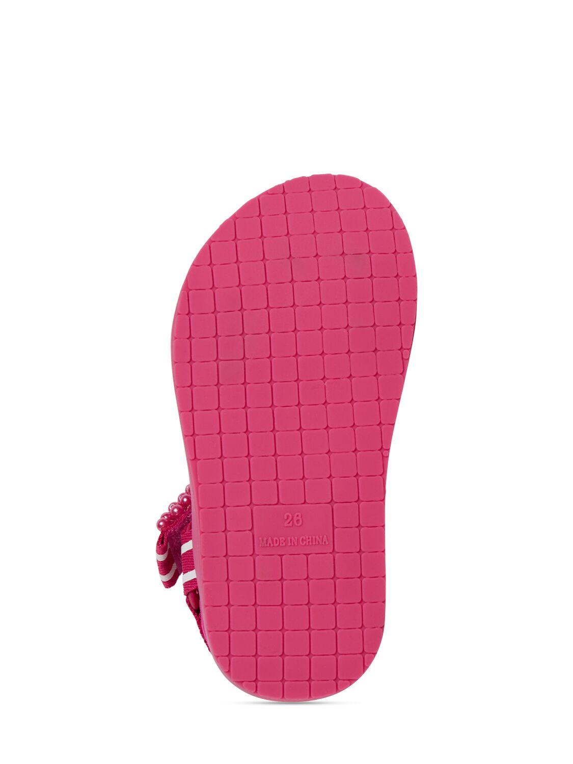 Shop Monnalisa Denim Sandals In Fuchsia